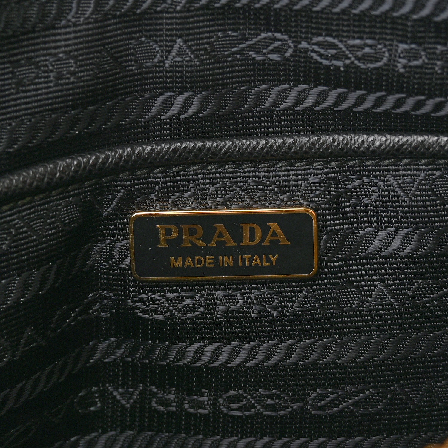Prada Metallic Saffiano Small Flat Pouch Antico Mordore 6 of 10