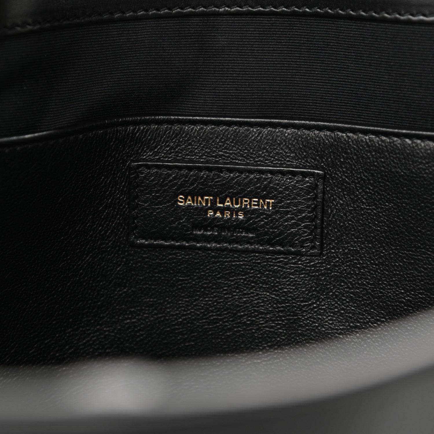 Saint Laurent Calfskin Raffia Medium Shopper Tote Black 6 of 10