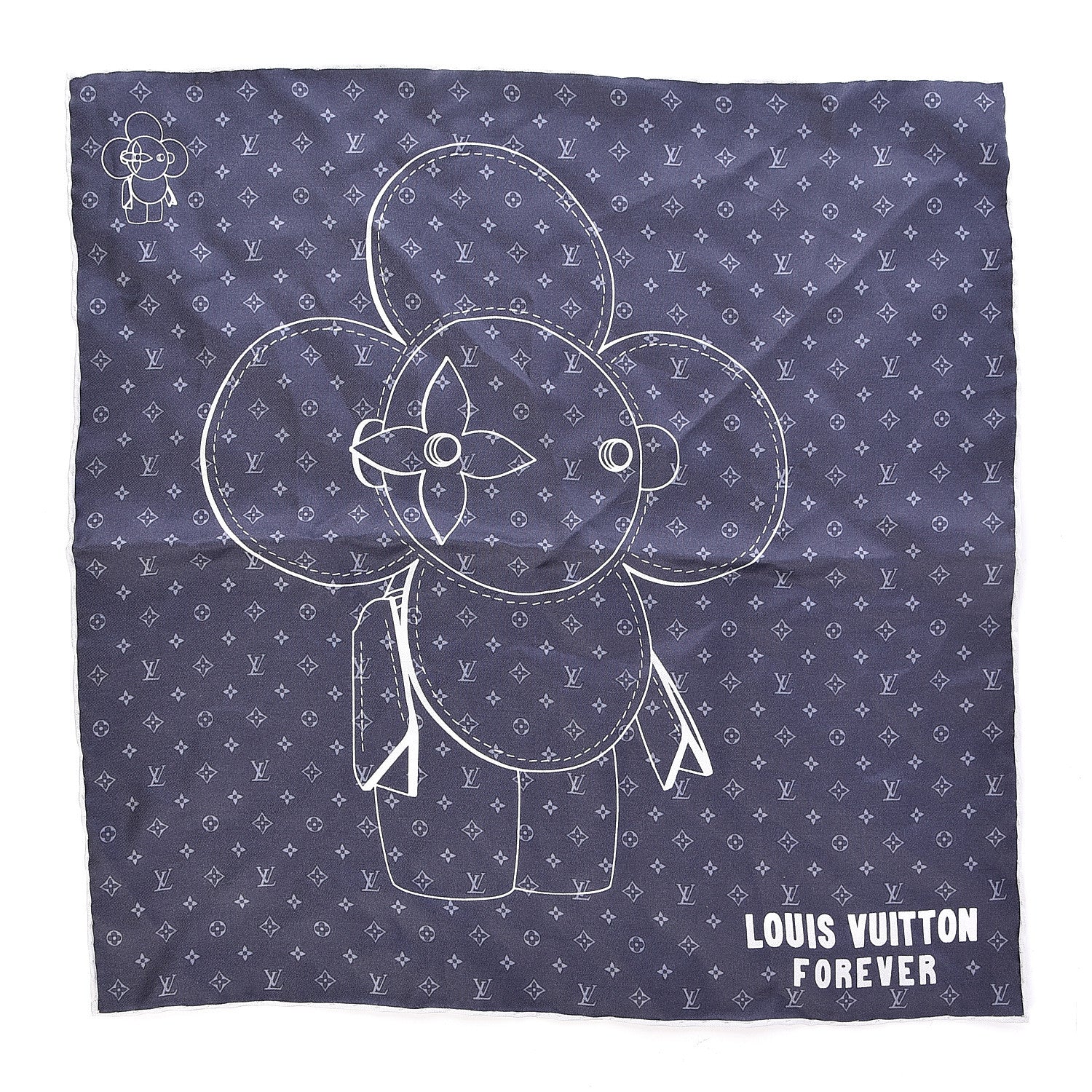 Louis Vuitton Silk Monogram Vivienne Pocket Square 1 of 4