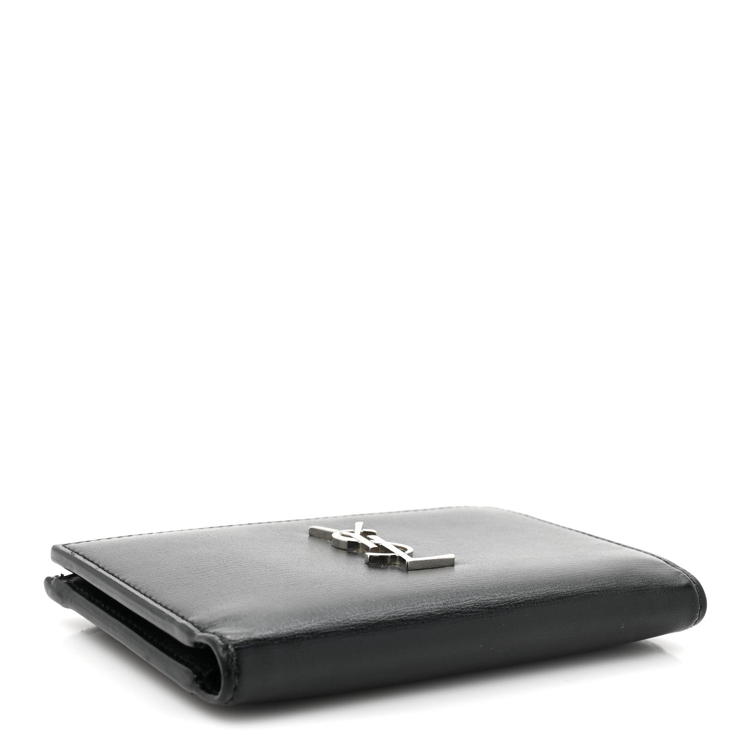 Saint Laurent Calfskin Monogram Bi Fold Zipped Wallet Black 4 of 12