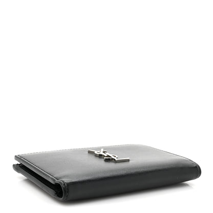Saint Laurent Calfskin Monogram Bi Fold Zipped Wallet Black 4 of 12