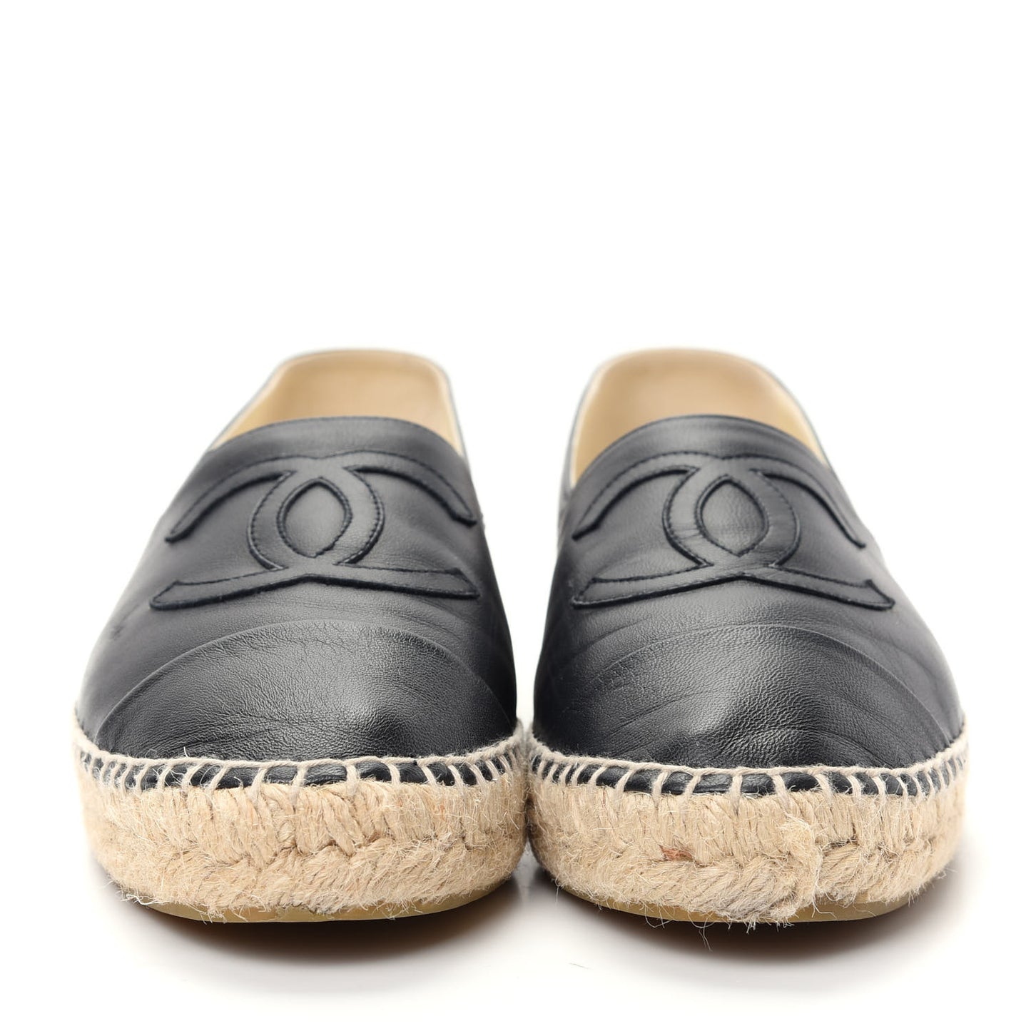 Lambskin CC Espadrilles 39 Black