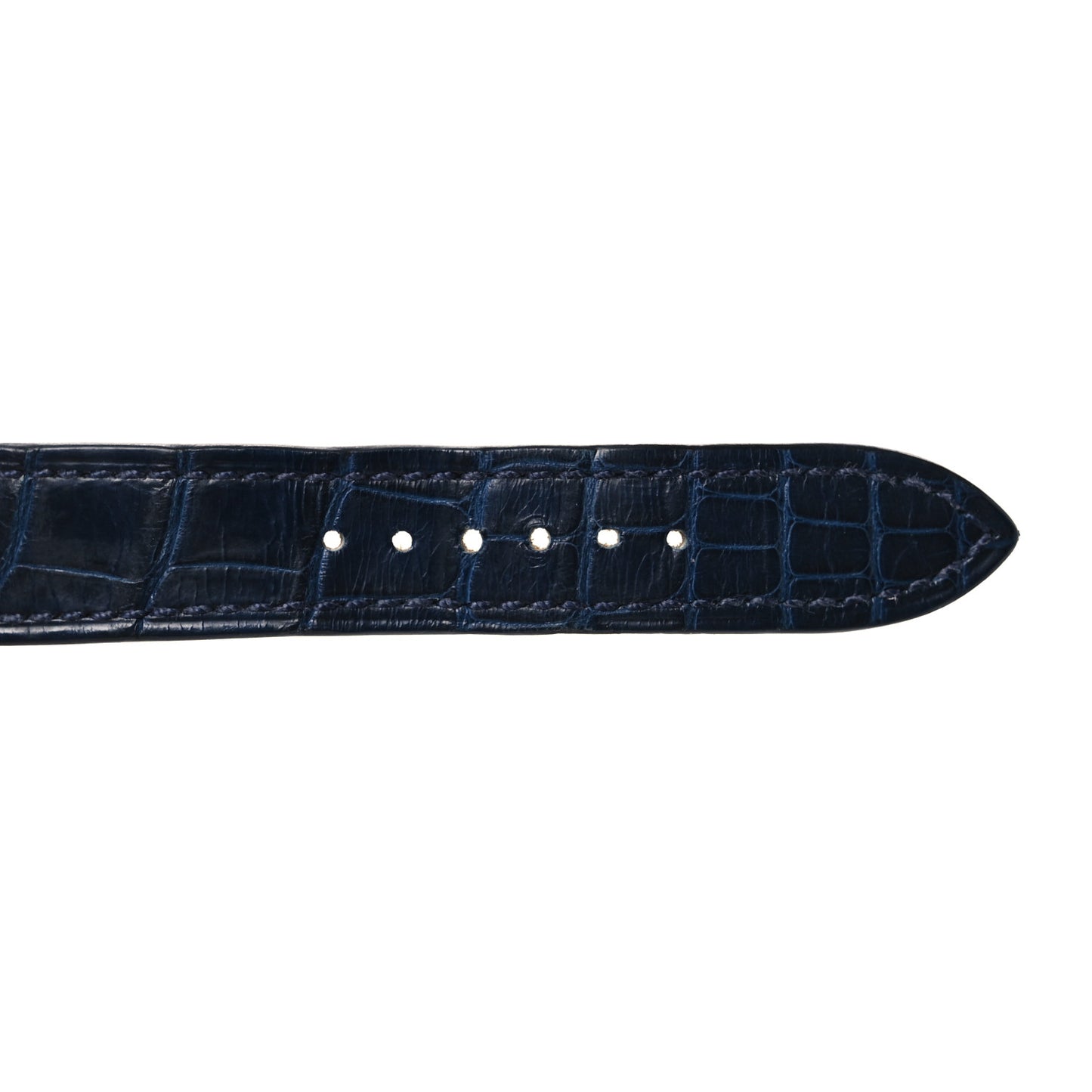 Matte Alligator 25mm Heure H Hour Watch Strap Bleu Marine