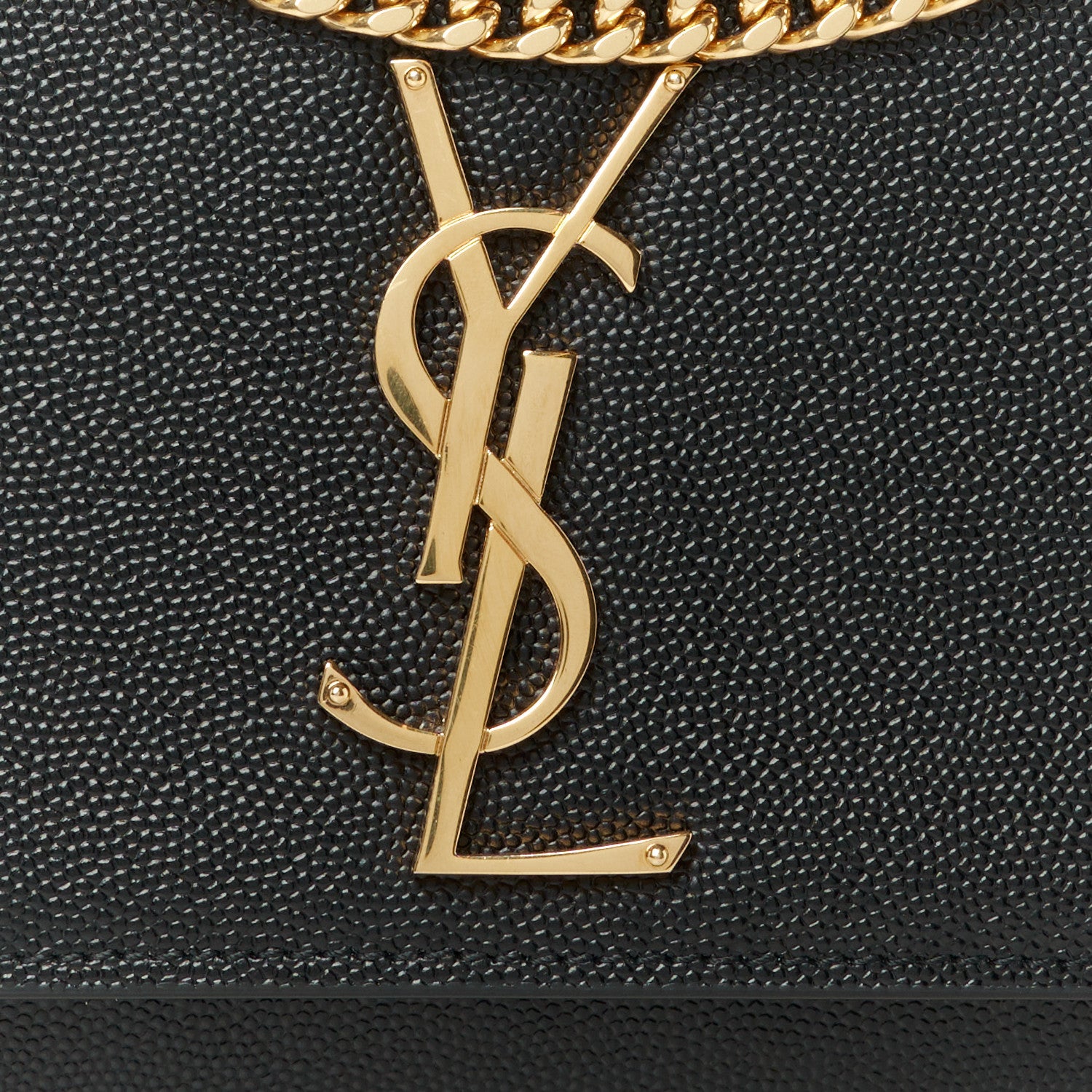 Saint Laurent Grain De Poudre Small Monogram Kate Satchel Black 9 of 11