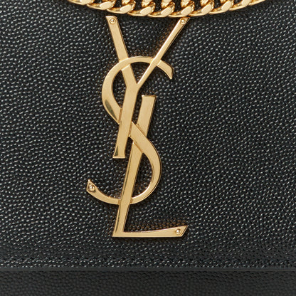 Saint Laurent Grain De Poudre Small Monogram Kate Satchel Black 9 of 11