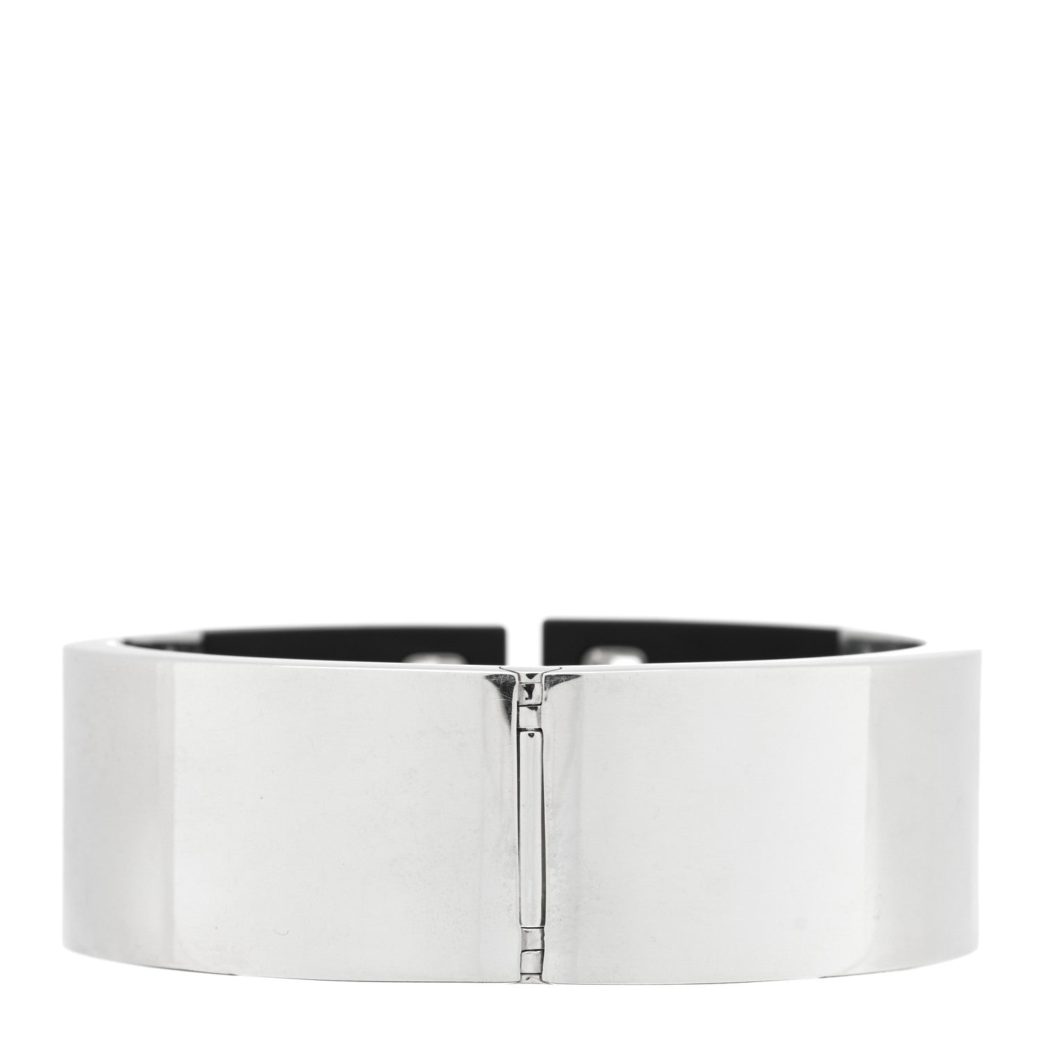 Tiffany Sterling Silver Black Ceramic T Cutout Cuff Bracelet 2 of 3