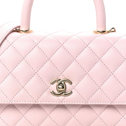 Chanel Caviar Quilted Mini Coco Handle Flap Light Pink 9 of 12