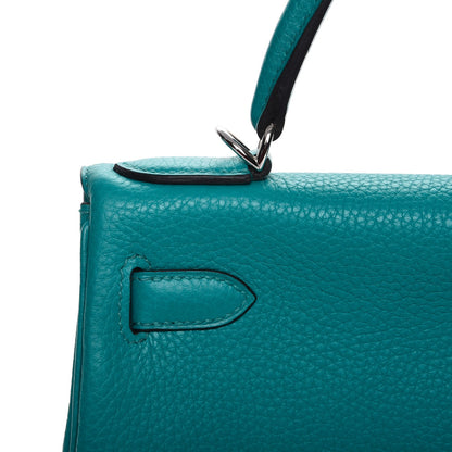 Hermes Taurillon Clemence Kelly Retourne 28 Bleu Paon 10 of 27
