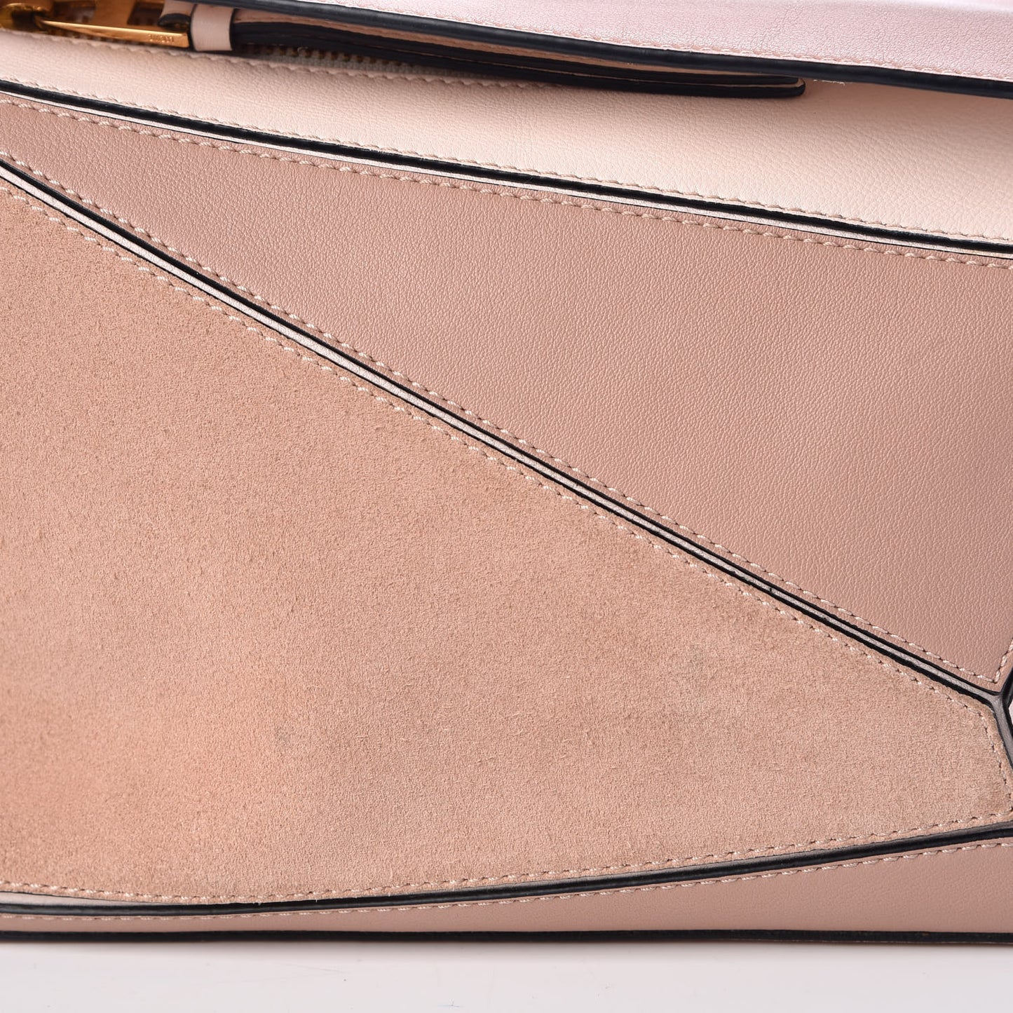 Calfskin Suede Small Puzzle Bag Blush