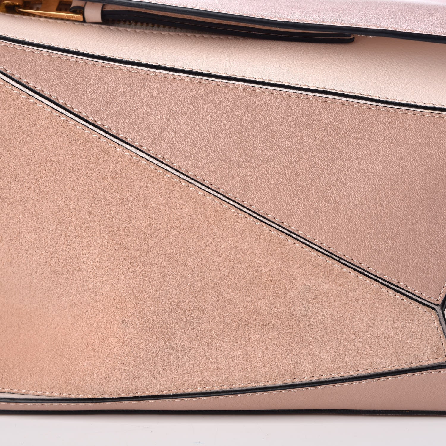 Loewe Calfskin Suede Small Puzzle Bag Blush 11 of 15