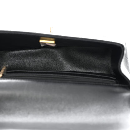 Chanel Lambskin Quilted Mini Top Handle Rectangular Flap Black 5 of 12