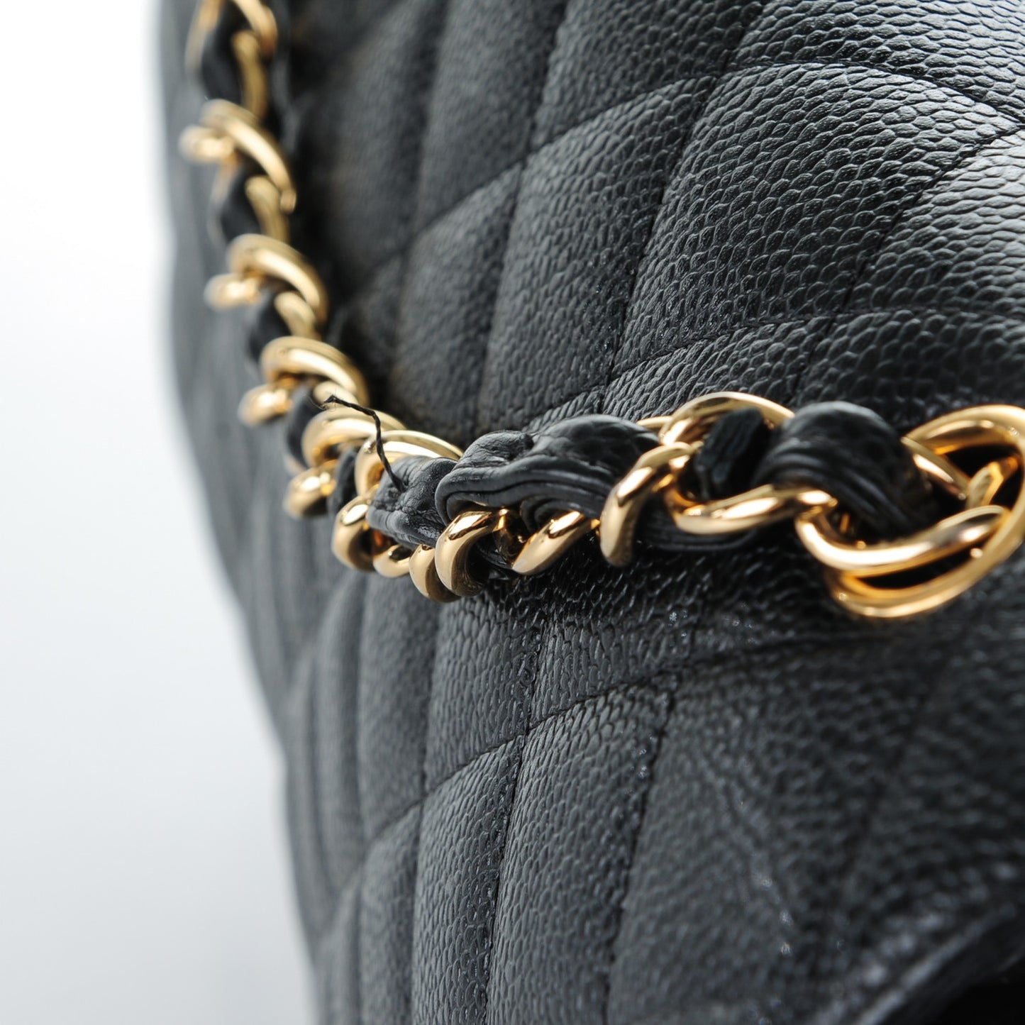 Caviar Quilted Maxi Double Flap Black