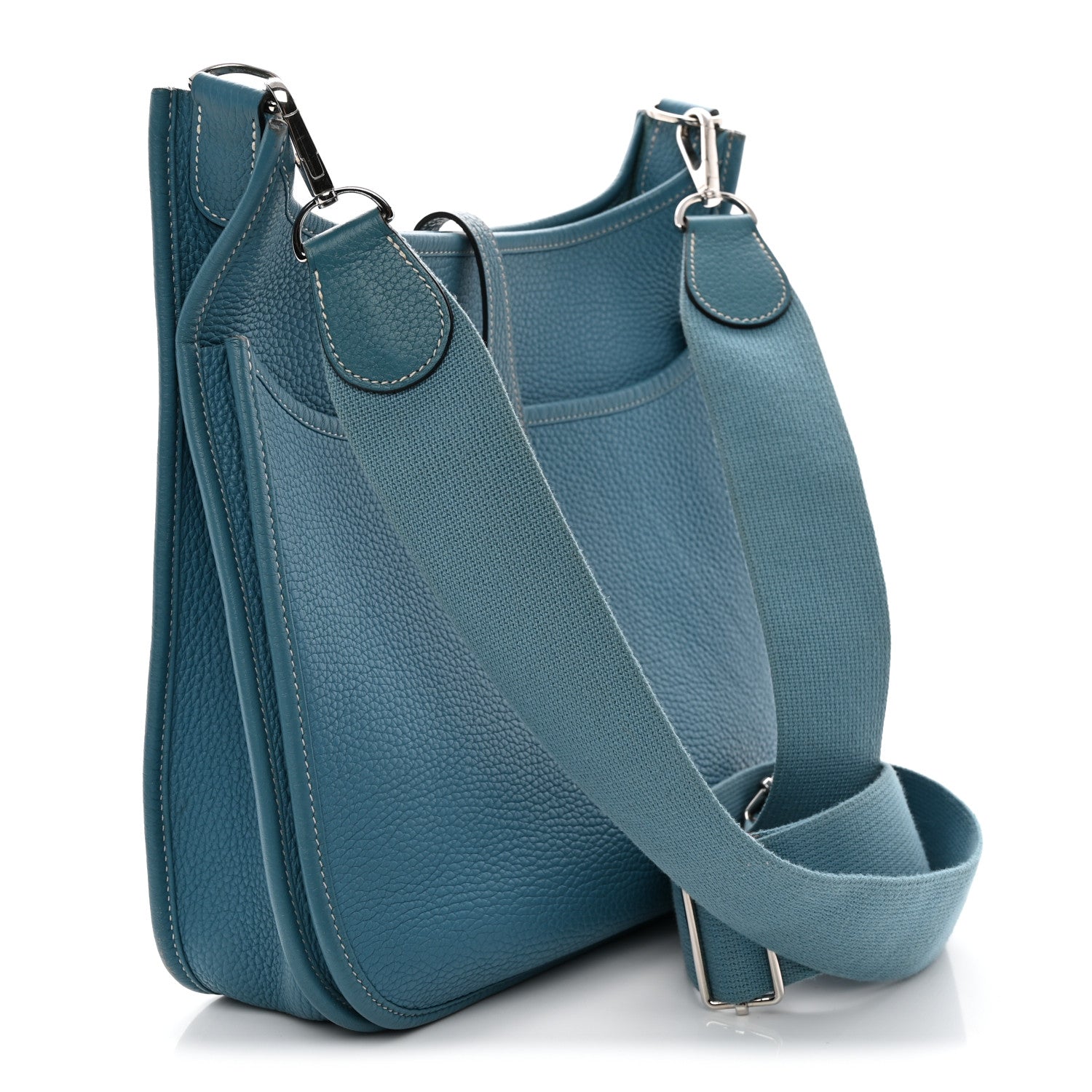 Hermes Taurillon Clemence Evelyne III GM Blue Jean 3 of 14