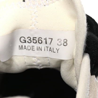 Chanel Velvet Calfskin Mixed Fibers CC Sneakers 38 White 38 Ivory Black 10 of 11