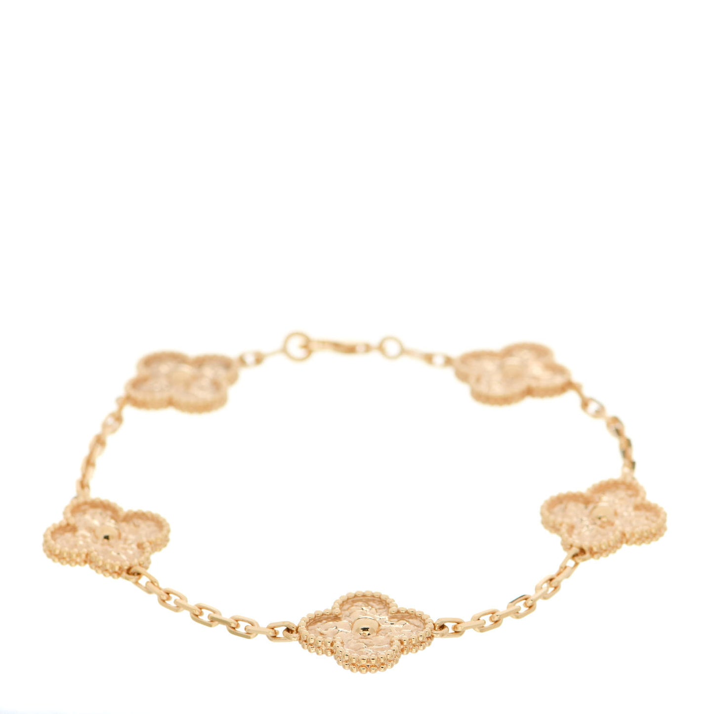 18K Yellow Gold 5 Motifs Vintage Alhambra Bracelet