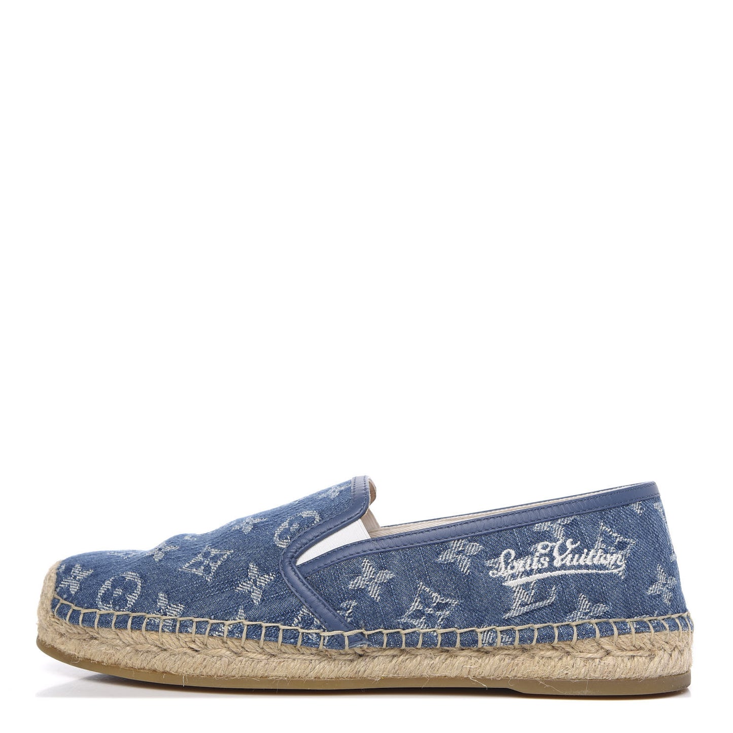 Monogram Denim Mens Bidart Espadrilles 5 Blue