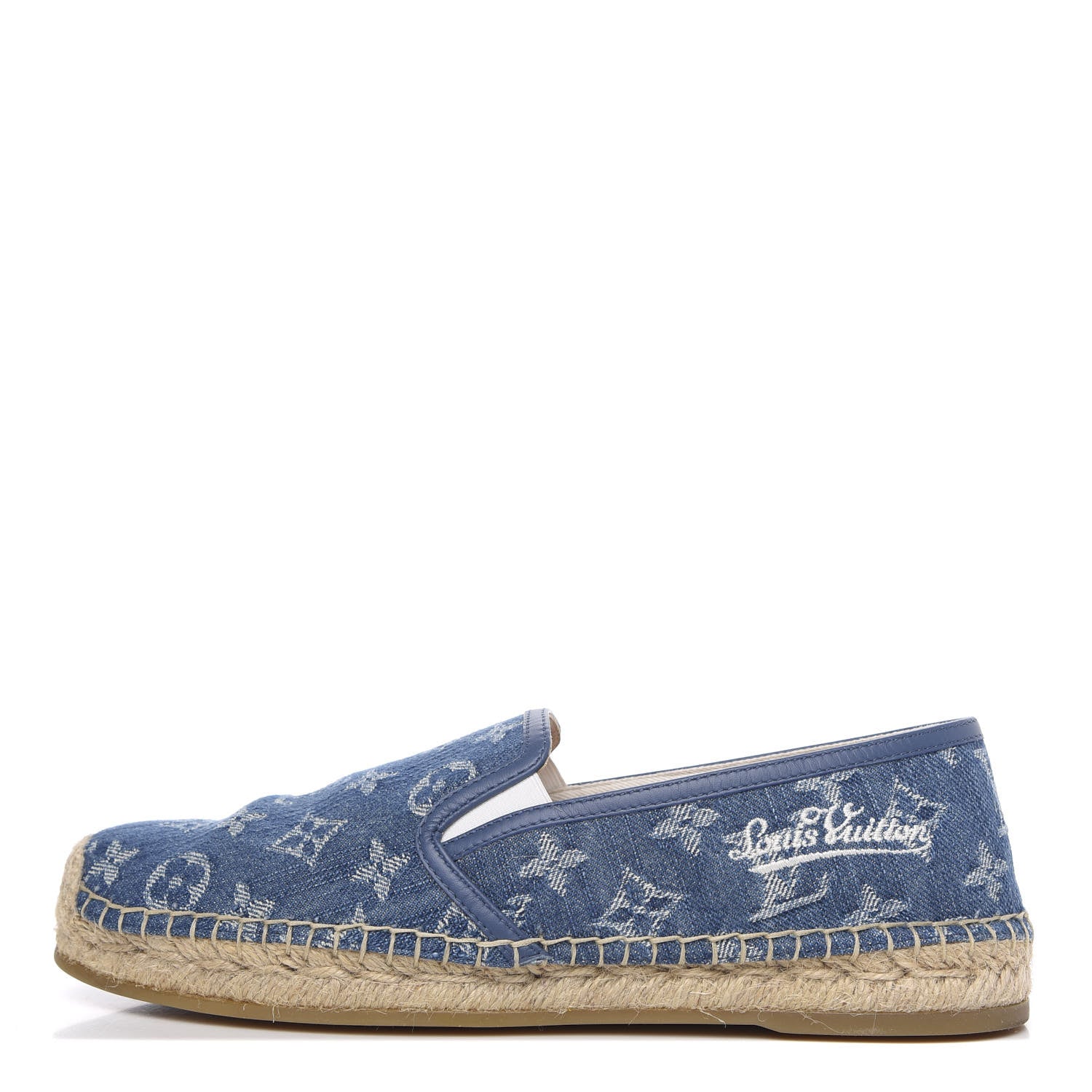 Louis Vuitton Monogram Denim Mens Bidart Espadrilles 5 Blue 1 of 9