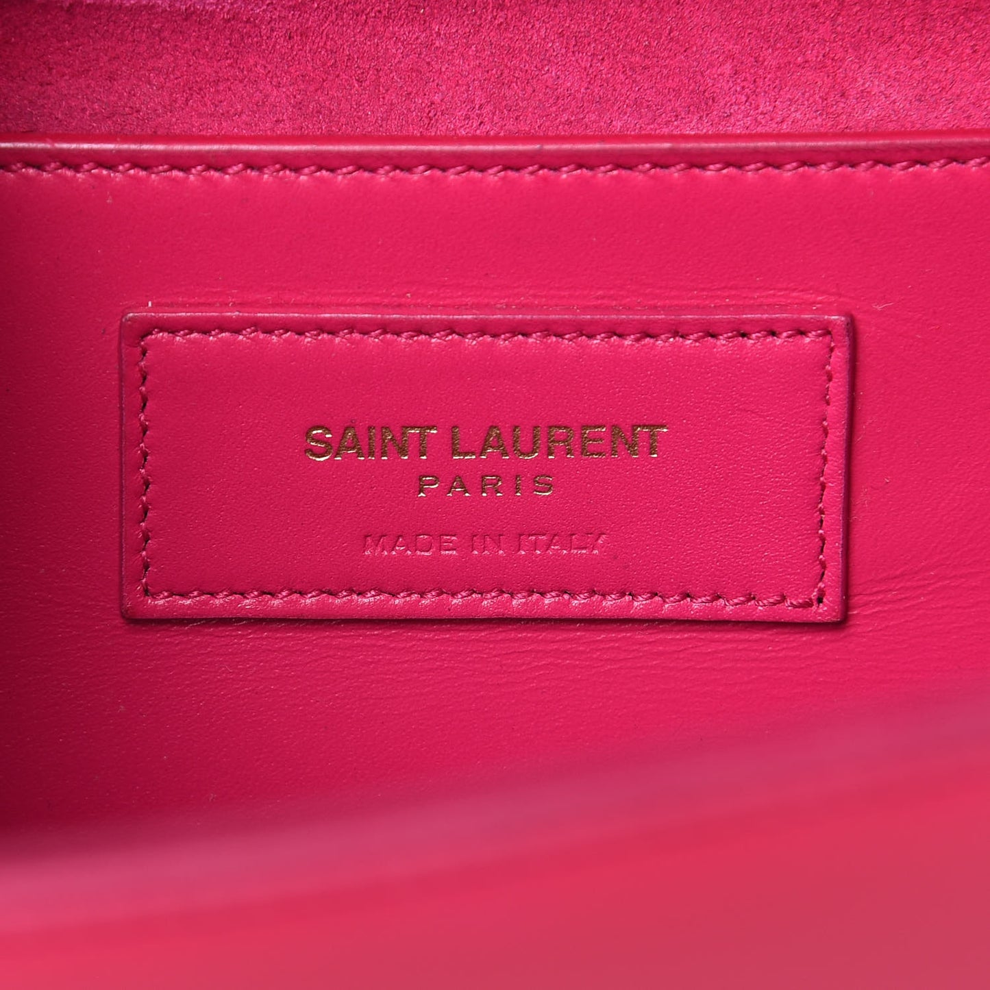 Smooth Calfskin Medium Classic Monogram Kate Tassel Satchel Fuchsia