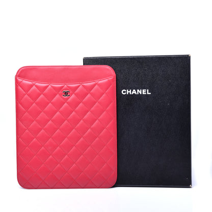 Chanel Lambskin Quilted iPad Case Sleeve Fuchsia 9 of 10