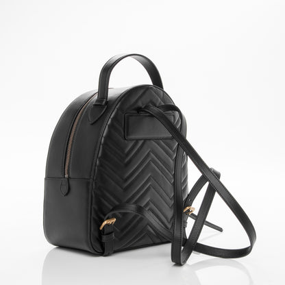 Gucci Calfskin Matelasse GG Marmont Backpack Black 3 of 7