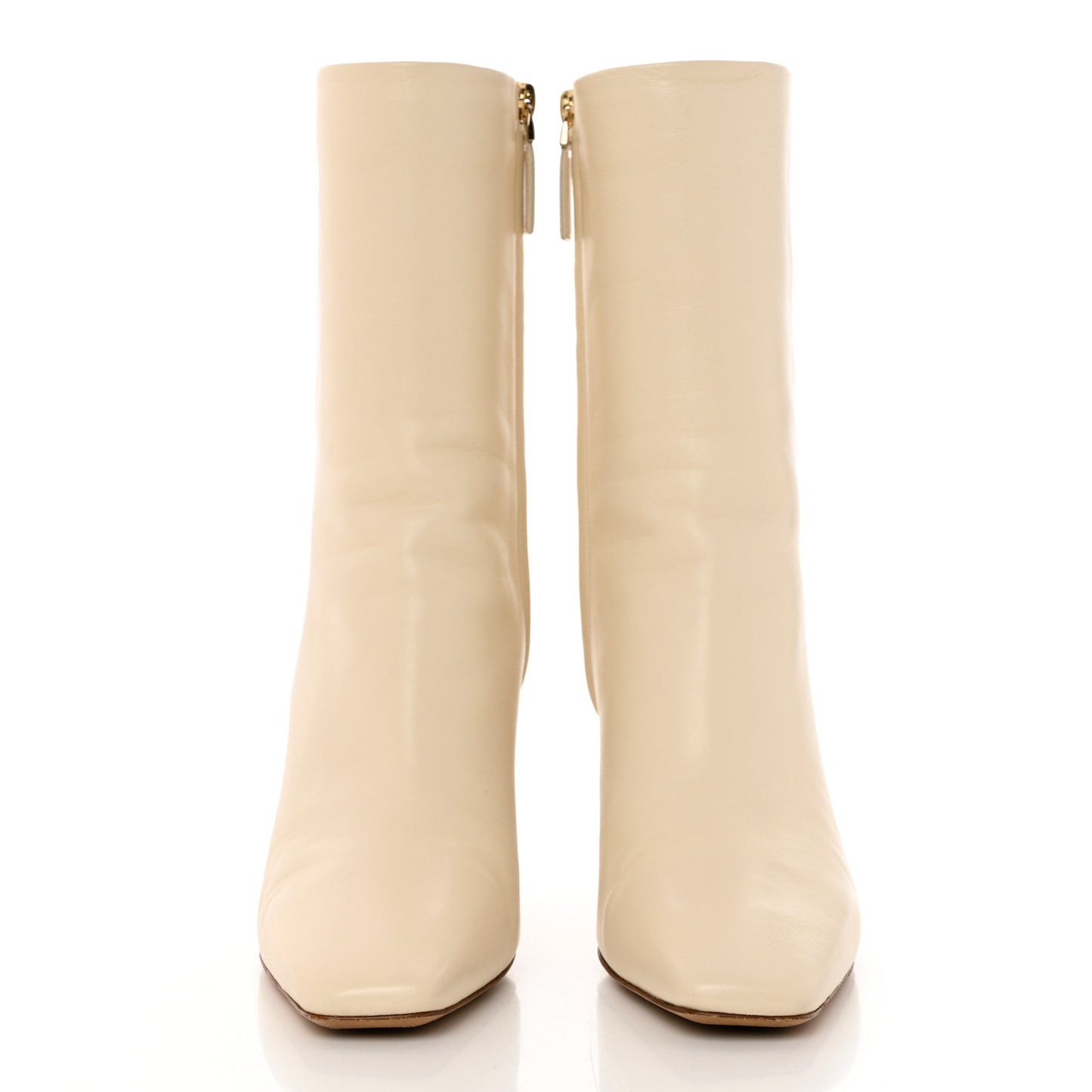 Calfskin Rockstud 90mm Ankle Boots 40 Light Ivory
