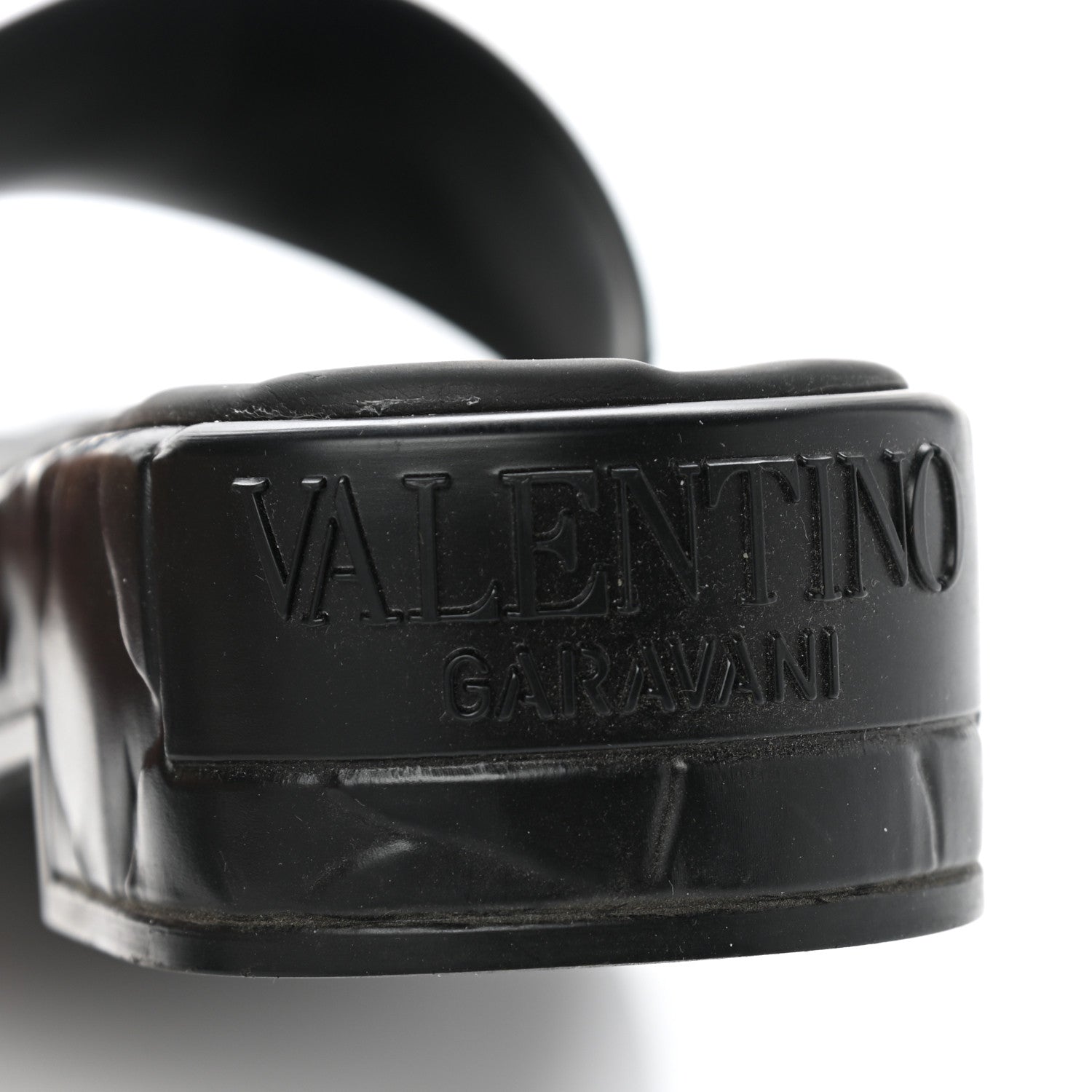 Valentino Garavani Rubber Atelier 03 Rose Edition 25/40mm Platform Slide Sandals 36 Black 7 of 8