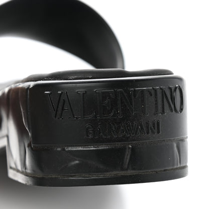 Valentino Garavani Rubber Atelier 03 Rose Edition 25/40mm Platform Slide Sandals 36 Black 7 of 8