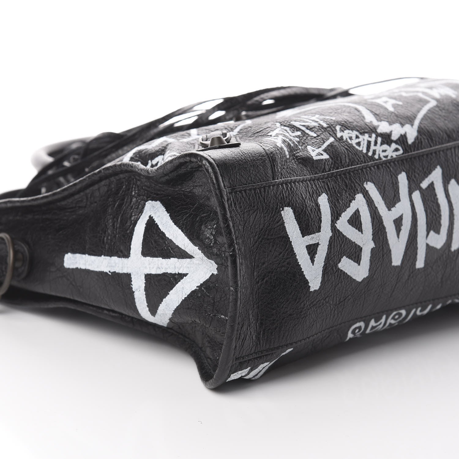 Balenciaga Agneau Arena Graffiti All Over Classic Hardware City Black White 5 of 7