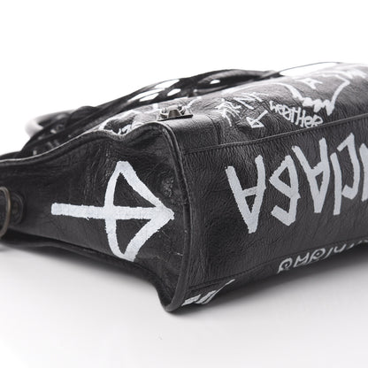 Balenciaga Agneau Arena Graffiti All Over Classic Hardware City Black White 5 of 7