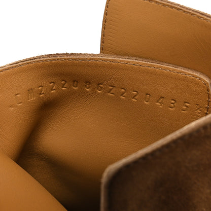 Hermes Velvet Womens Follow Low Boots 35.5 Brun Fume 6 of 9