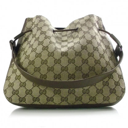 Gucci Canvas Monogram Shoulder Bag Ebony 1 of 10