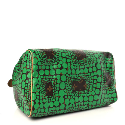 Louis Vuitton Monogram Kusama Town Speedy 30 Green 4 of 8