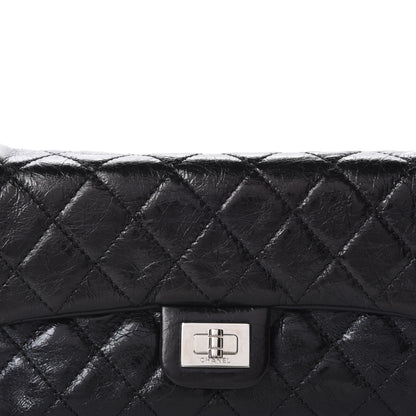 Chanel Glazed Calfskin Quilted 2.55 Reissue Flap Belt Bag Clutch 85 34 Black 10 of 10