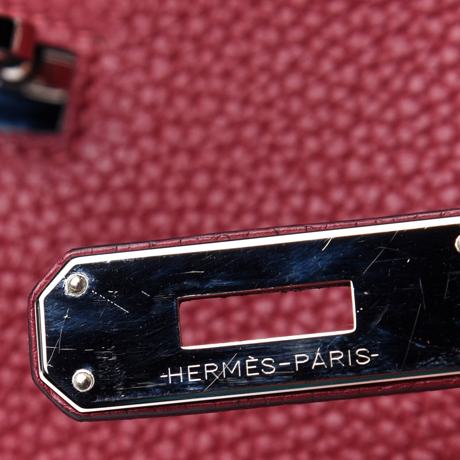Hermes Taurillon Clemence Jypsiere 28 Rouge Grenat 10 of 14