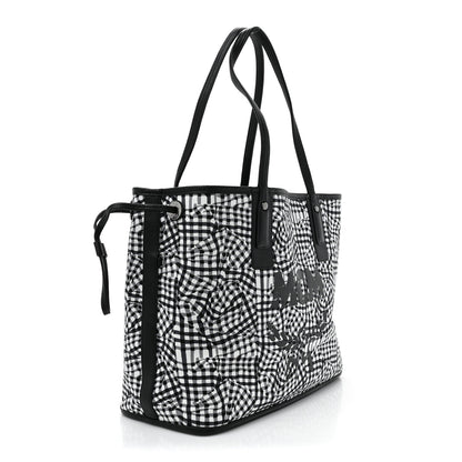 MCM Visetos Medium Liz Reversible Shopper Tote Black 6 of 16