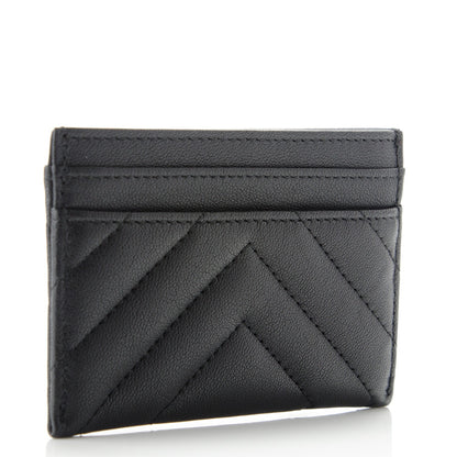 Chanel Sheepskin Chevron Quilted Reissue Card Holder So Black 3 of 7