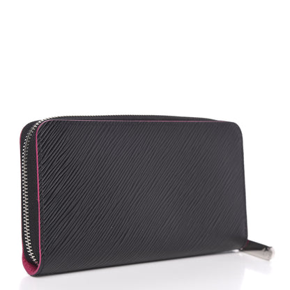 Louis Vuitton Epi Zippy Wallet Black Hot Pink 3 of 8