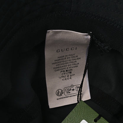 Gucci Cotton Logo Cabris Bucket Hat M Black 9 of 9