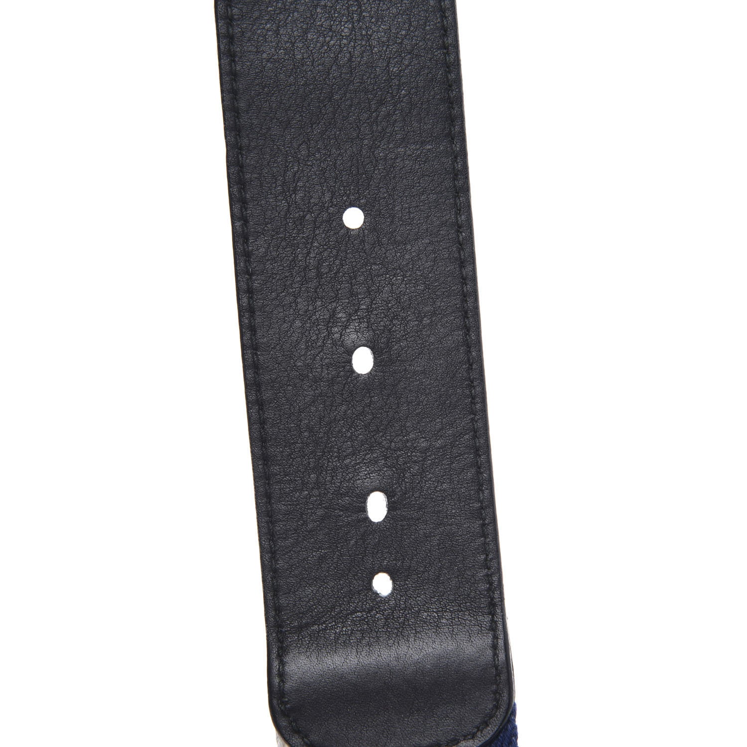Gucci Nylon Calfskin Sylvie Web Double G 40mm Belt 95 38 Mystic White Hibiscus Red Maritime Black 4 of 5