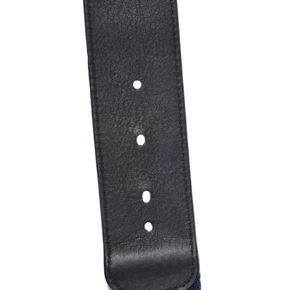 Gucci Nylon Calfskin Sylvie Web Double G 40mm Belt 95 38 Mystic White Hibiscus Red Maritime Black 4 of 5