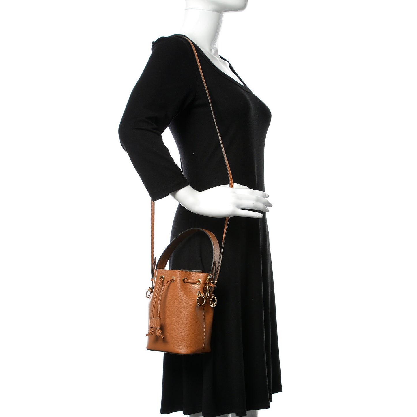 Vitello Cruise F is Fendi Mini Mon Tresor Bucket Bag Nocciola