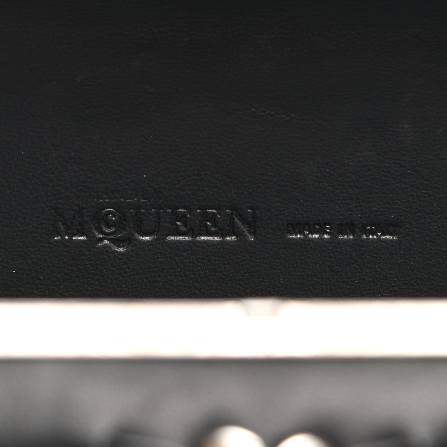 Nappa Skull Chain Box Clutch Black
