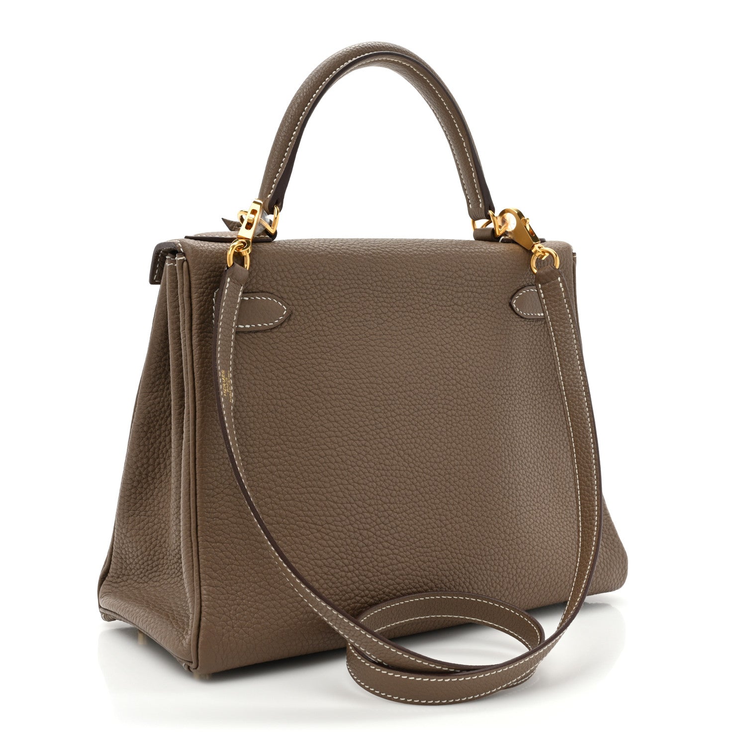 Hermes Togo Kelly Retourne 28 Etoupe 3 of 8