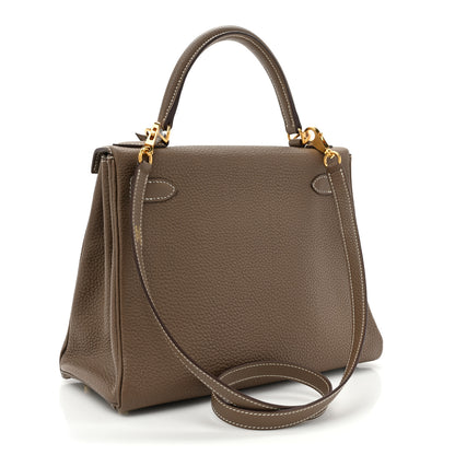 Hermes Togo Kelly Retourne 28 Etoupe 3 of 8
