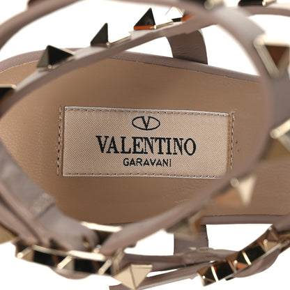 Valentino Garavani Calfskin Rockstud 60mm City Sandals 36.5 Poudre 6 of 7