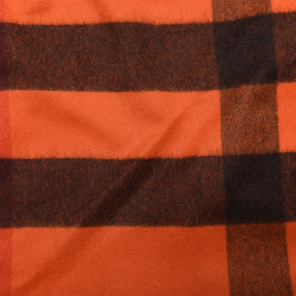 Burberry Cashmere Mega Check Triangle Bandana Scarf Orange Red 3 of 3