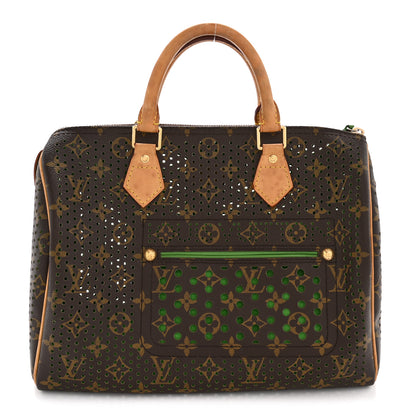 Louis Vuitton Monogram Perforated Speedy 30 Green 1 of 11