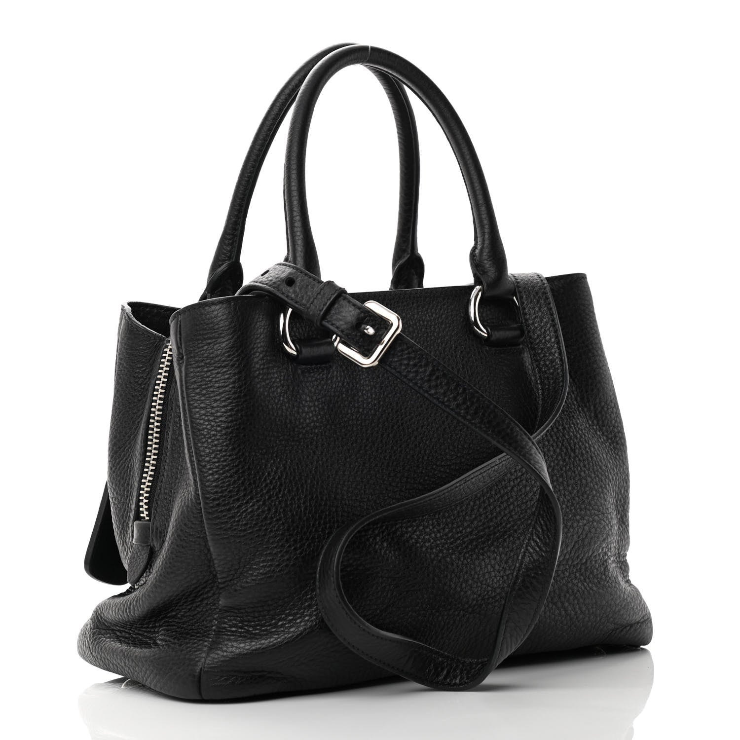 Prada Vitello Daino Tote Black 3 of 14