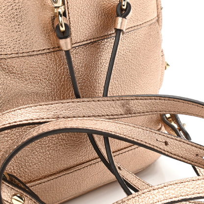 MCM Metallic Calfskin Stud X-Mini Stark Bebe Boo Backpack Champagne Gold 12 of 12