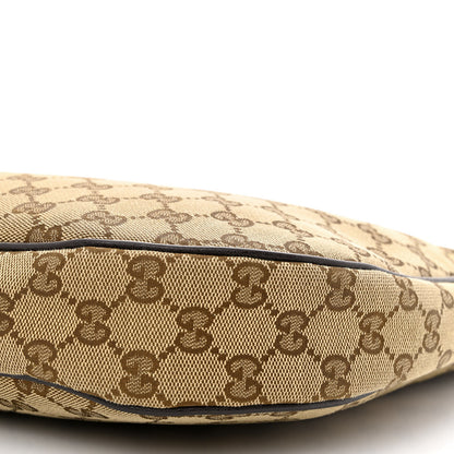 Gucci Monogram Medium Half Moon Hobo Dark Brown 10 of 11
